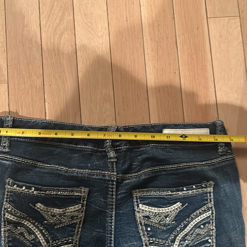 Rhythm In Blues Women’s 2000s Style Denim Boot Cut Mid-Rise Jeans Sz 6 - Picture 9 of 15